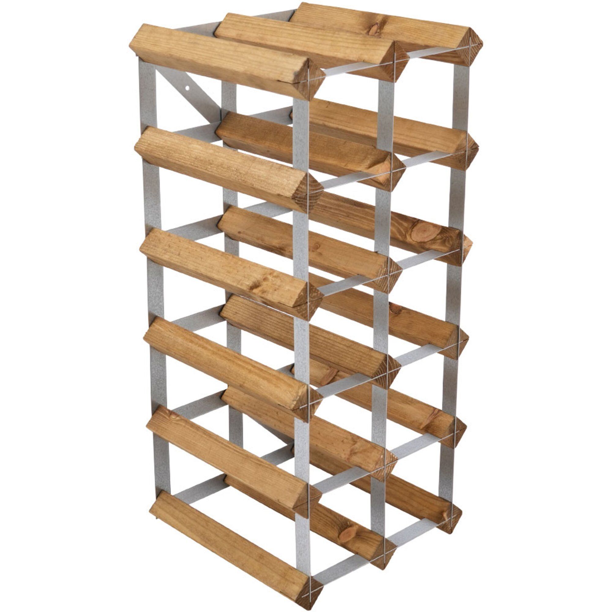 Vinställ Påbyggnadsbart 15 Flaskor Light oak