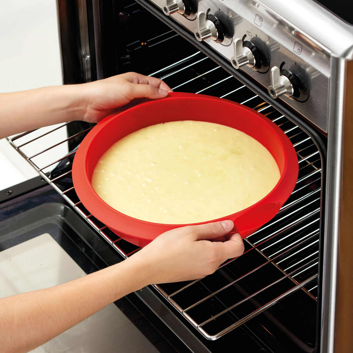 Rund bageform i silikone Ø24 cm, sort