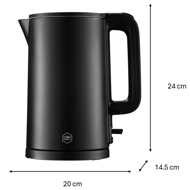 Thermo Protect vattenkokare 1,5 liter, svart