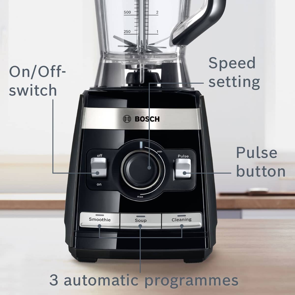 MMBH4P3B højhastighedsblender, 1600 W, sort