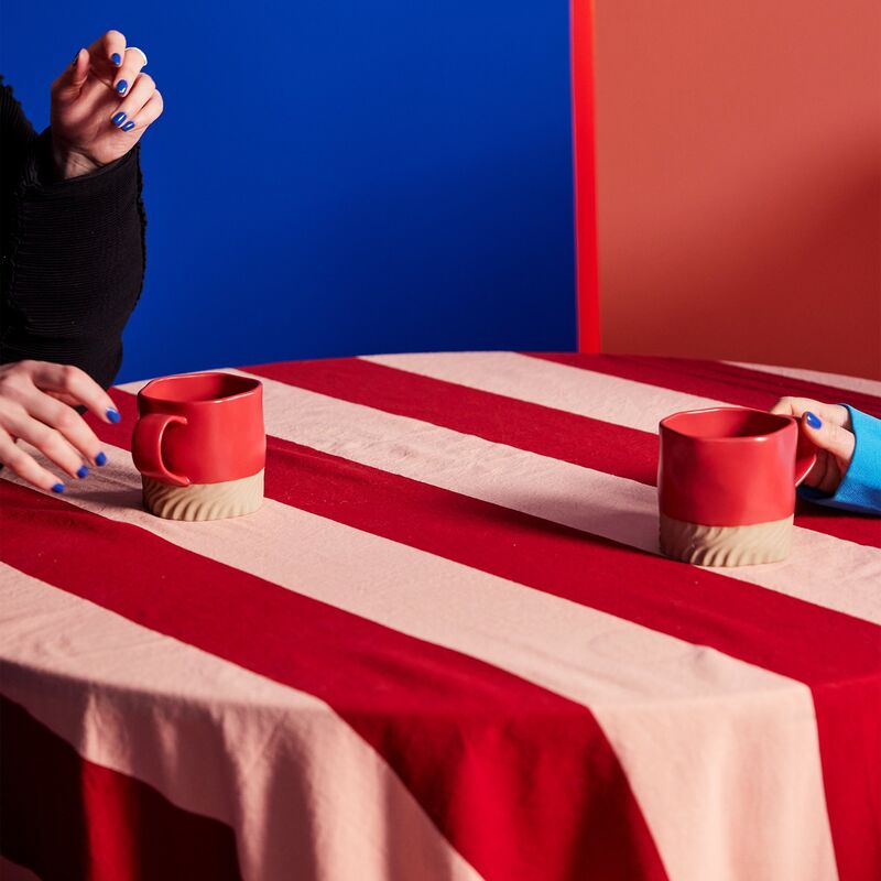 Leya dug, rød/lyserød