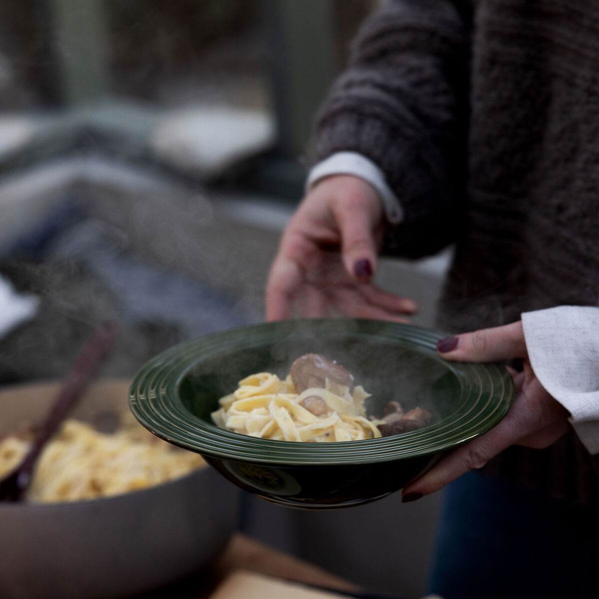 Coffee & More dyp tallerken, grønn