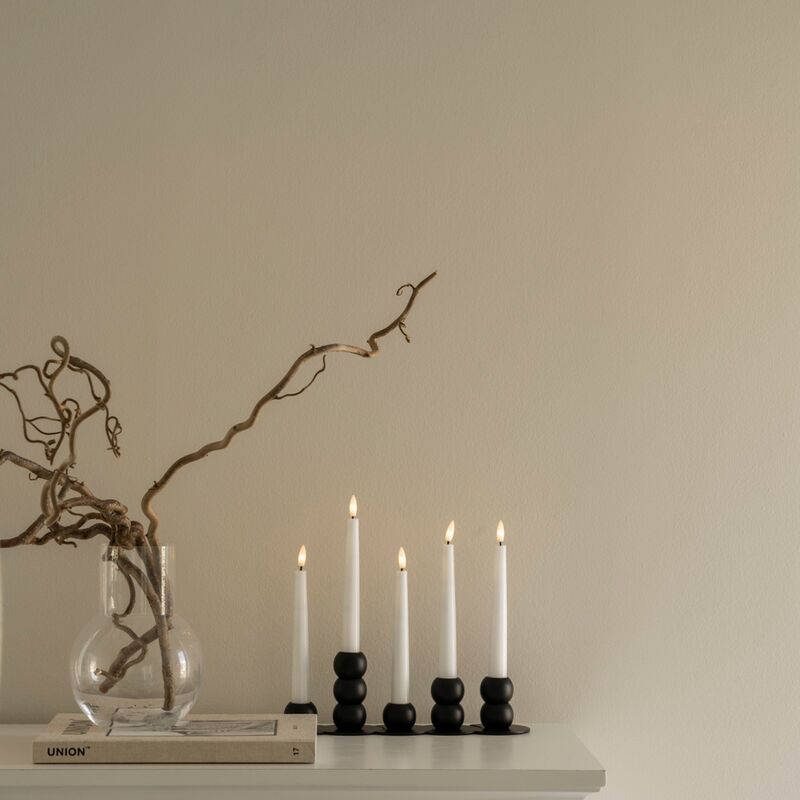 Lykke LED adventsljusstake, svart