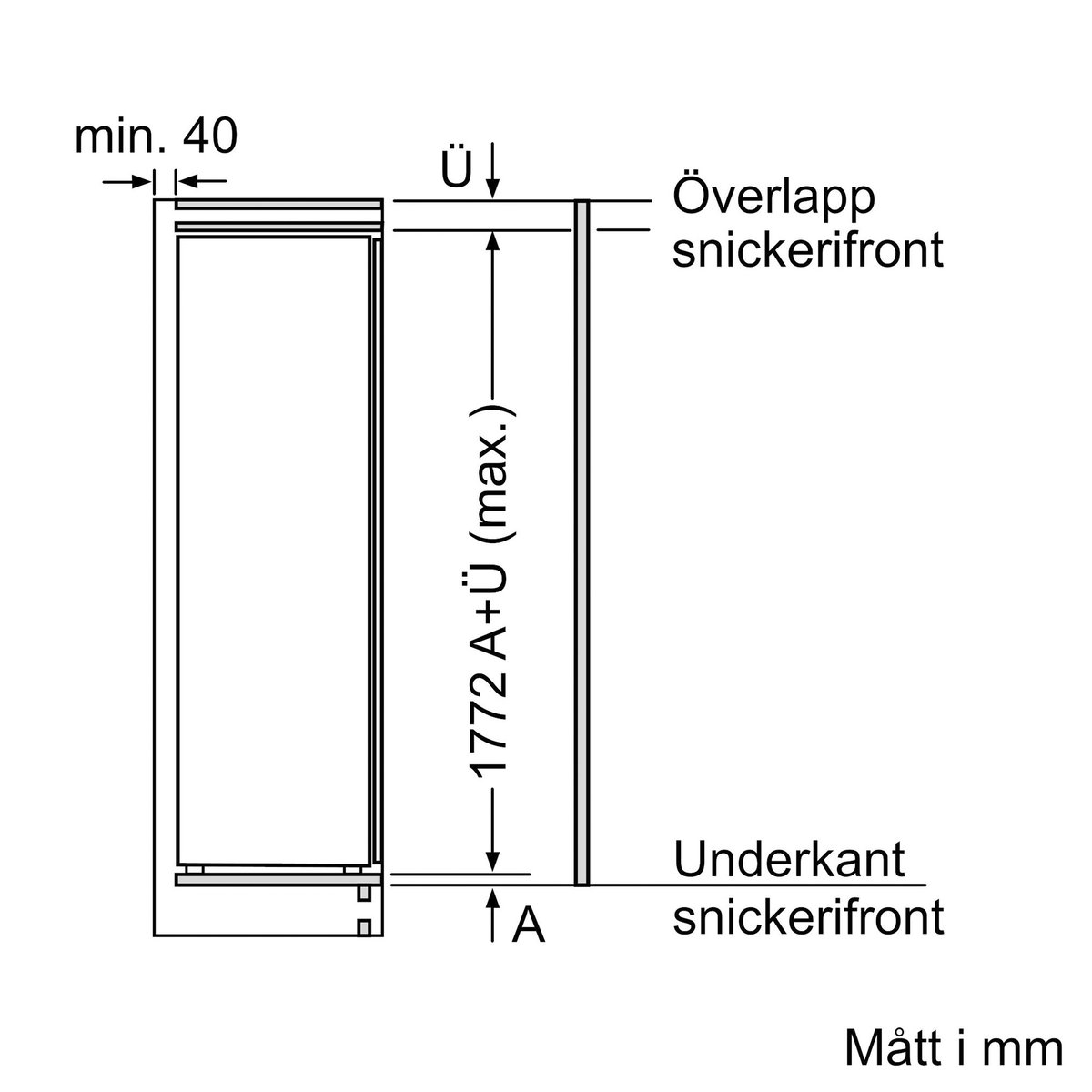 KI81RVFE0 iQ300 køleskab, integreret