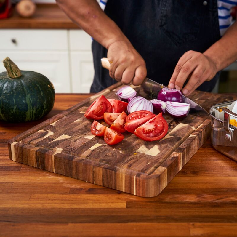 Skärbräda L 48x32x3,5 cm, akaciaträ