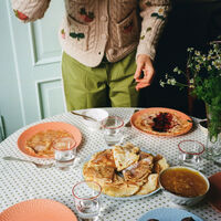 Confetti desserttallerken 21 cm, apricot