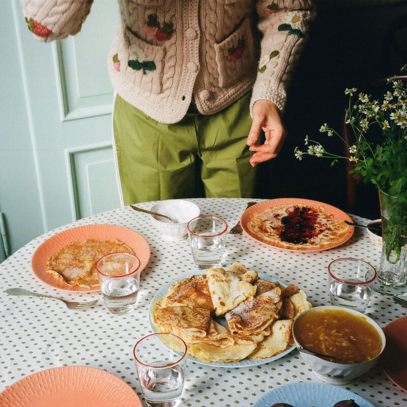 Confetti desserttallerken 21 cm, apricot