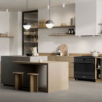 Classic induktionskomfur med emhætte 90 cm, mat sort