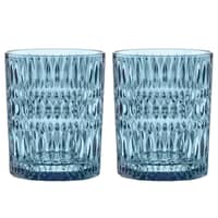 Ethno tumblerglas 30,4 cl, vintage blue, 2 stk. 