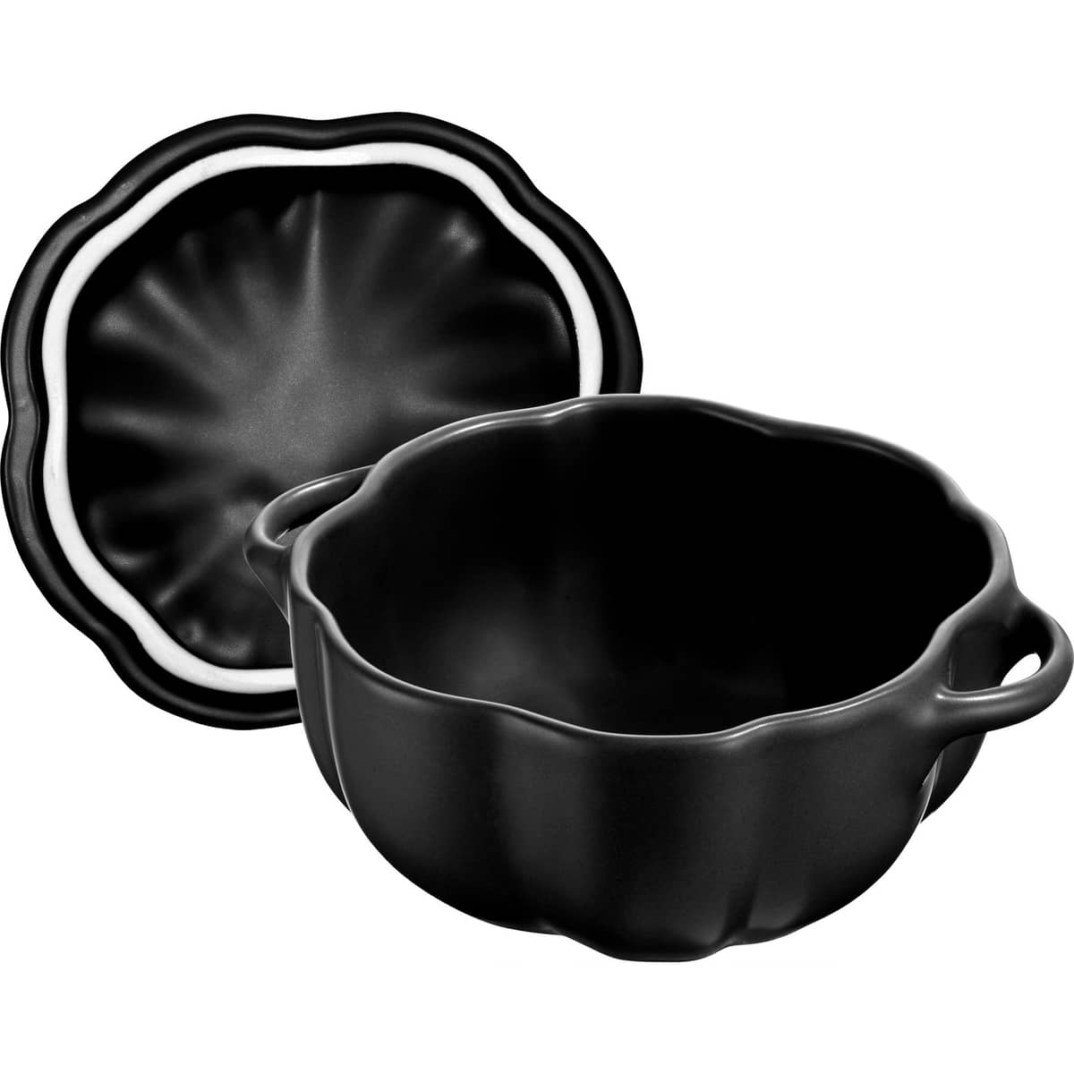 Kurpitsa-cocotte, mattamusta, 0,5 litraa