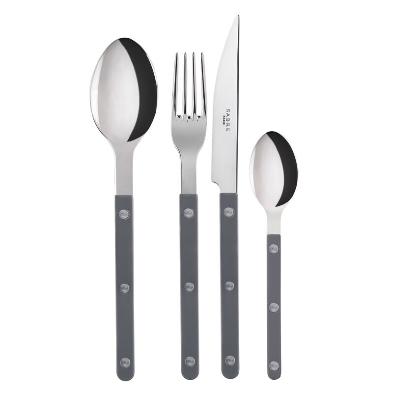 Bistrot Solid -aterinsetti 4 osaa, tummanharmaa
