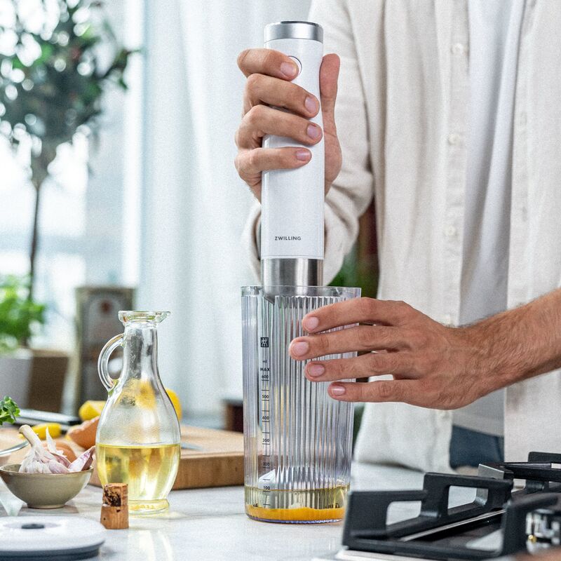 stavmixer, silver/vit