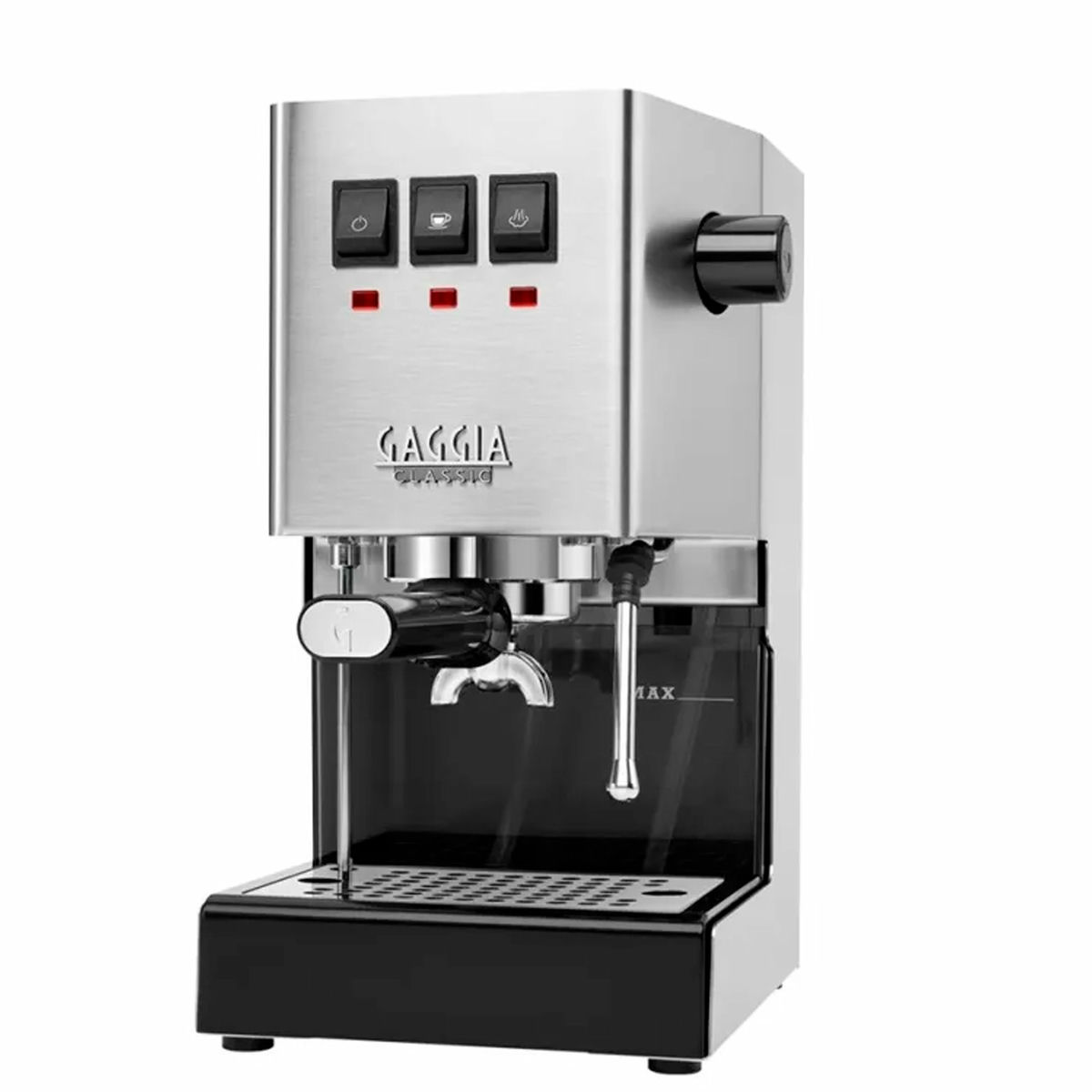 Gaggia Classic E24 espressomaskin, borstat stål
