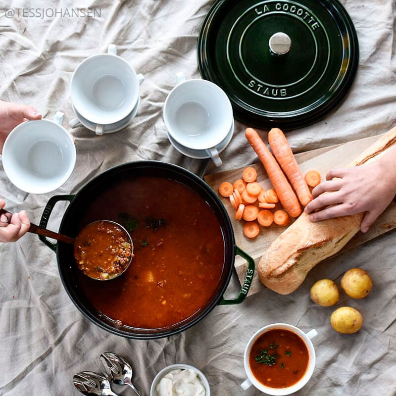 Rund Gryde 26 cm 5,2 liter Basilikumsgrøn