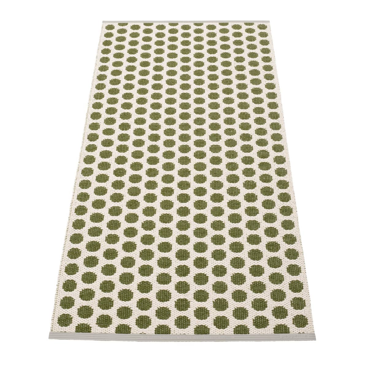 Noa gulvtæppe 70 cm x 150 cm, dark olive/vanilla