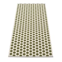 Noa gulvteppe 70 cm x 150 cm, dark olive/vanilla