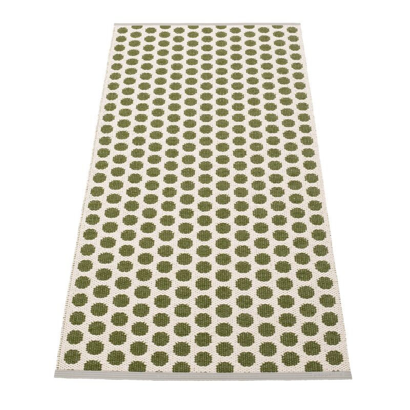 Noa matto 70 cm x 150 cm, dark olive/vanilla
