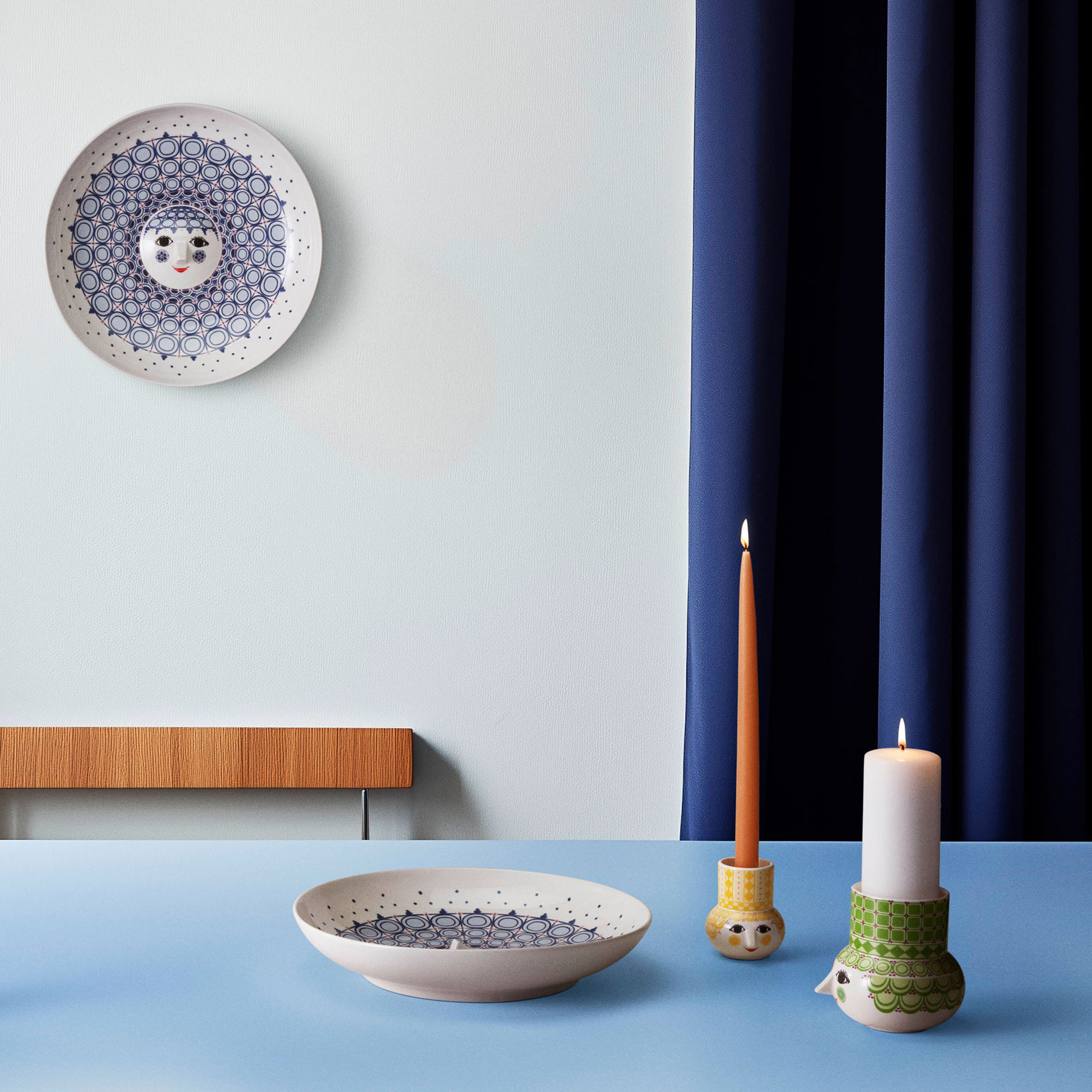 Bjørn Wiinblad Olga kynttilänjalka 9 cm, keltainen