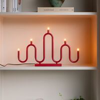 Noel 5 adventslysestake, rød