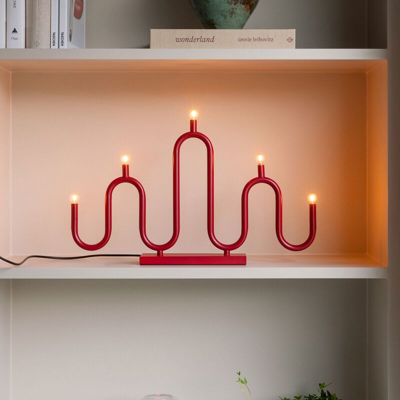 5 Adventsljusstake, röd