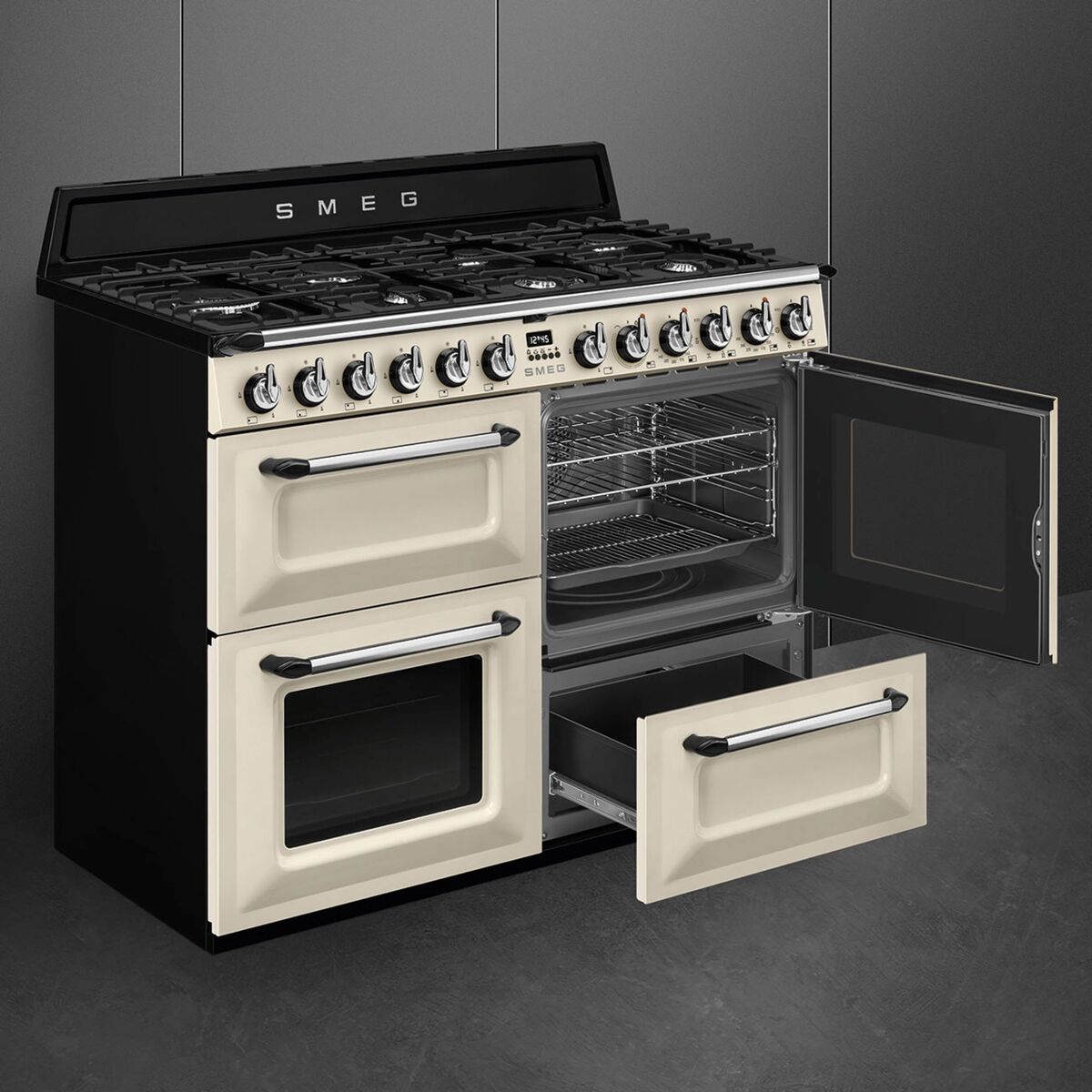 TR4110P1 10 Victoria gaskomfur med 3 ovne 110 cm, creme