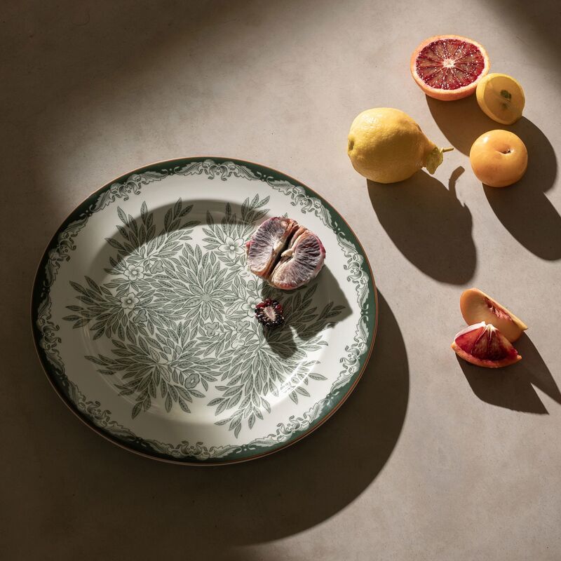 Ostindia Floris lautanen 27 cm, vihreä