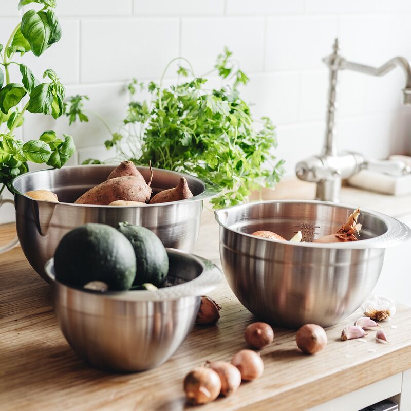 Skål rustfrit stål 1,5 liter