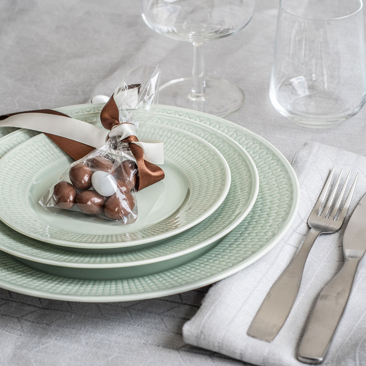 Swedish Grace Lysegrøn Tallerken 27 cm., porcelæn