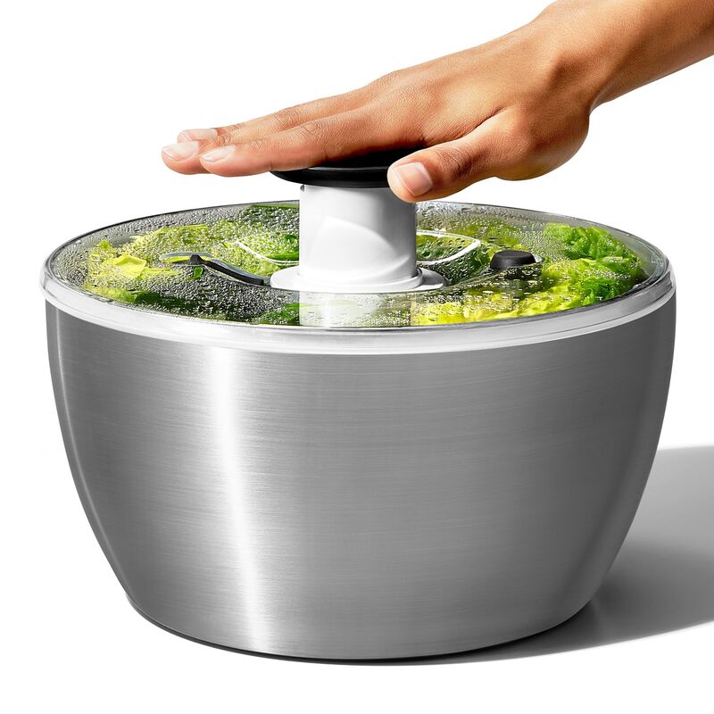 Salaattilinko, suuri, ruostumatonta terästä