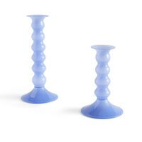 Wavy-kynttilänjalka medium, jade light blue