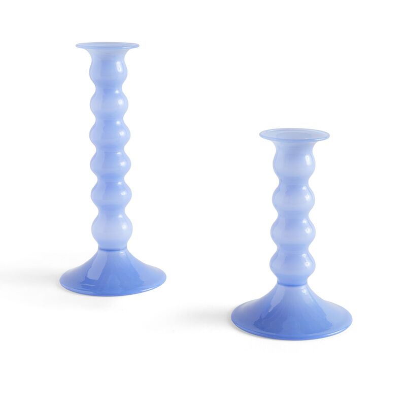 Wavy lysestage, jade light blue, Ø9,5, medium