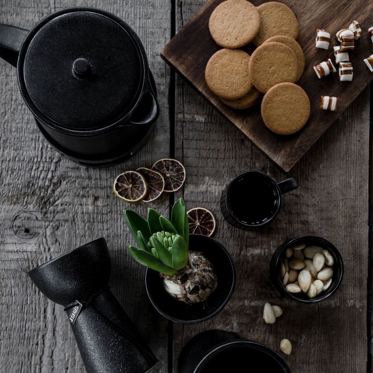 Gløggkande med varmer 90 cl, sort