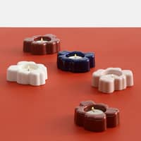 Unikko Shape lämpökynttiläpidike 10x3 cm, punaisenruskea