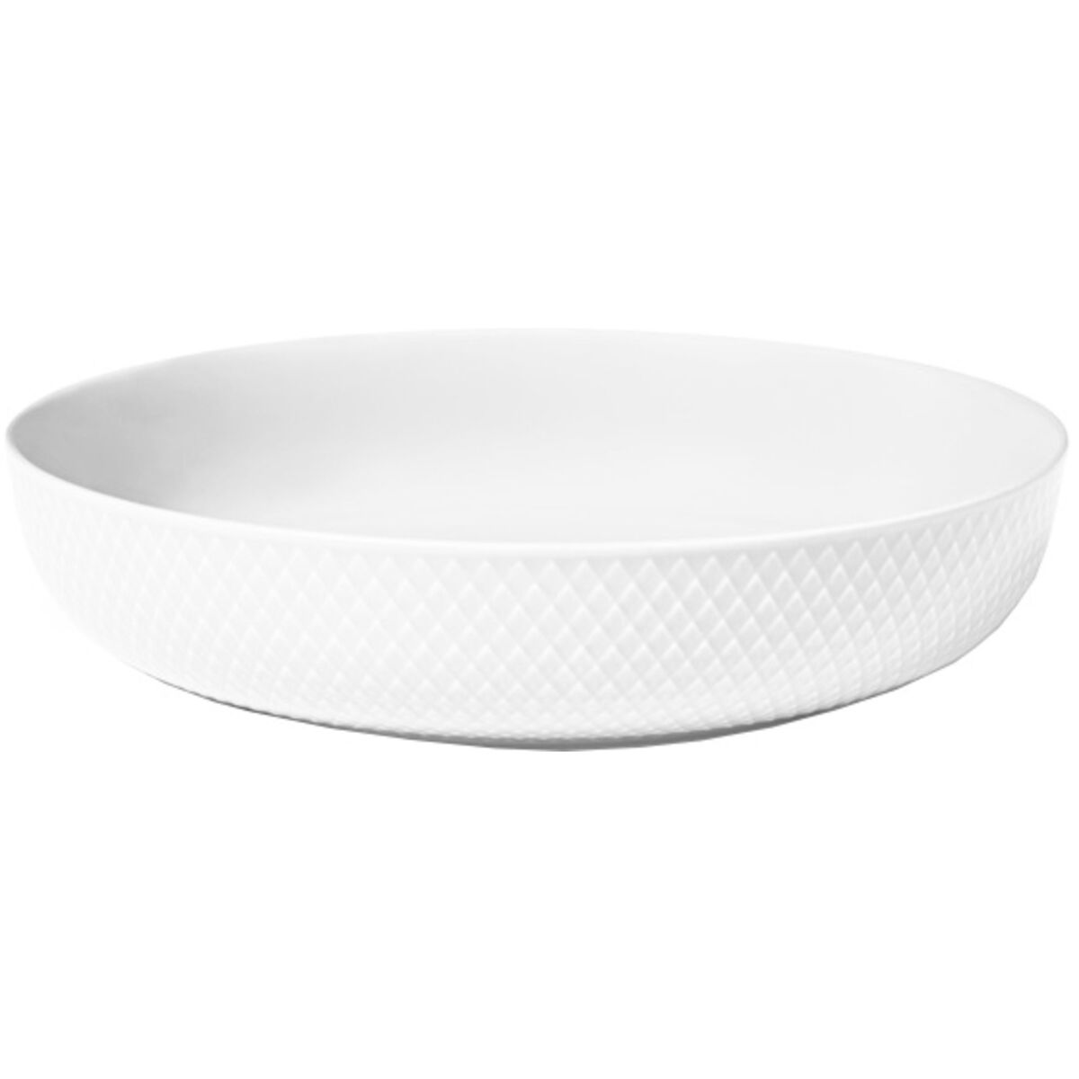 Rhombe serveringsskål 28 cm, vit