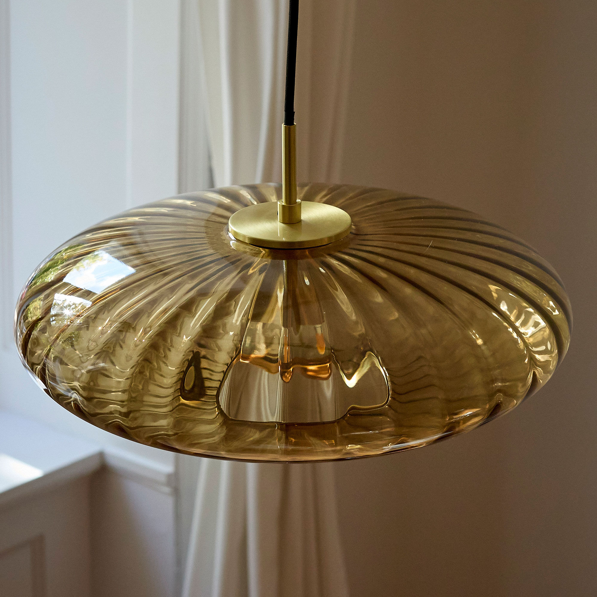 Urc taklampe 36 cm, amber