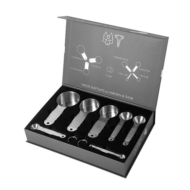 Vargen & Thor Frost målesett 7 deler, sølv