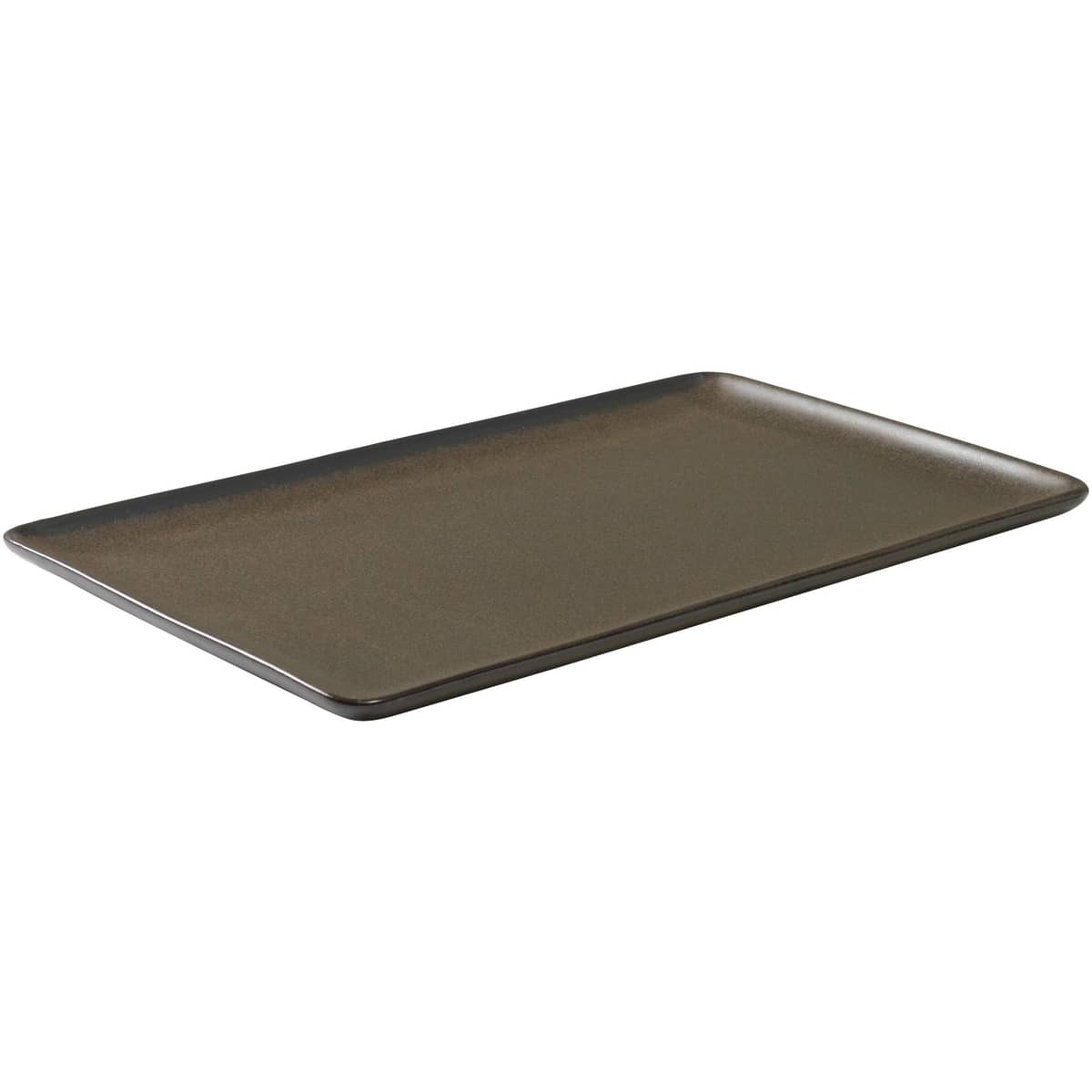Nelikulmainen RAW-lautanen, metallinruskea, 31,5 cm