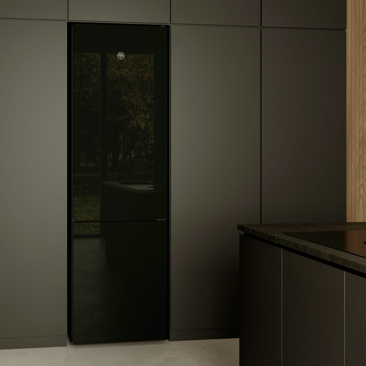 Bertazzoni RBM60F5FBNC Fristående kombiskåp 201 x 60 cm Modern-serien, svart glas