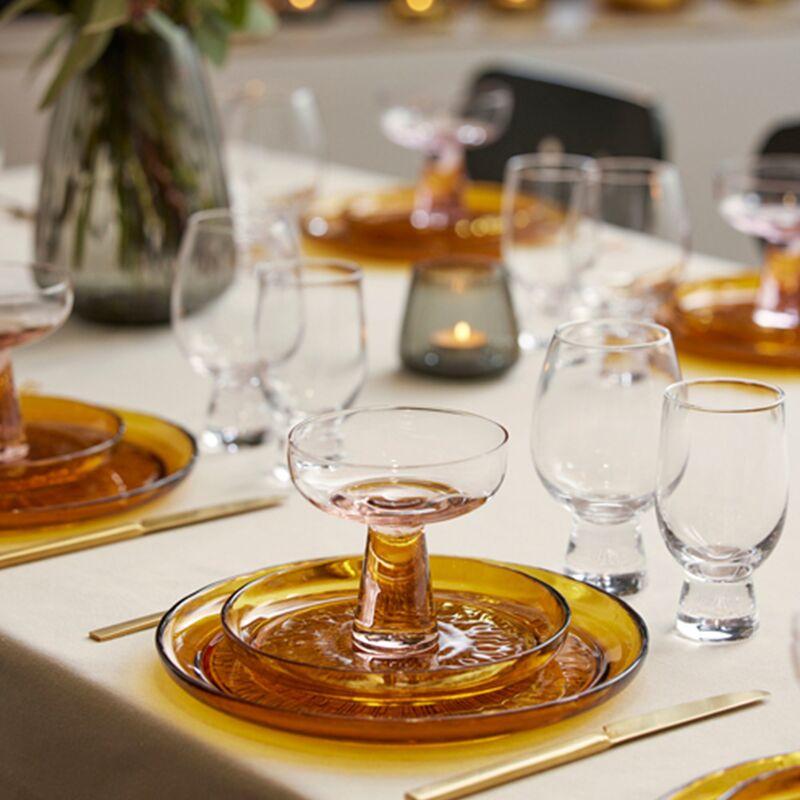 glastallrik 18 cm, bärnsten