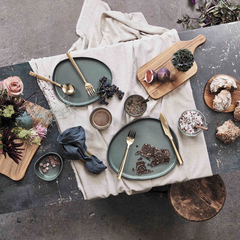 RAW Organic frokosttallerken, 24x21 cm, northern green