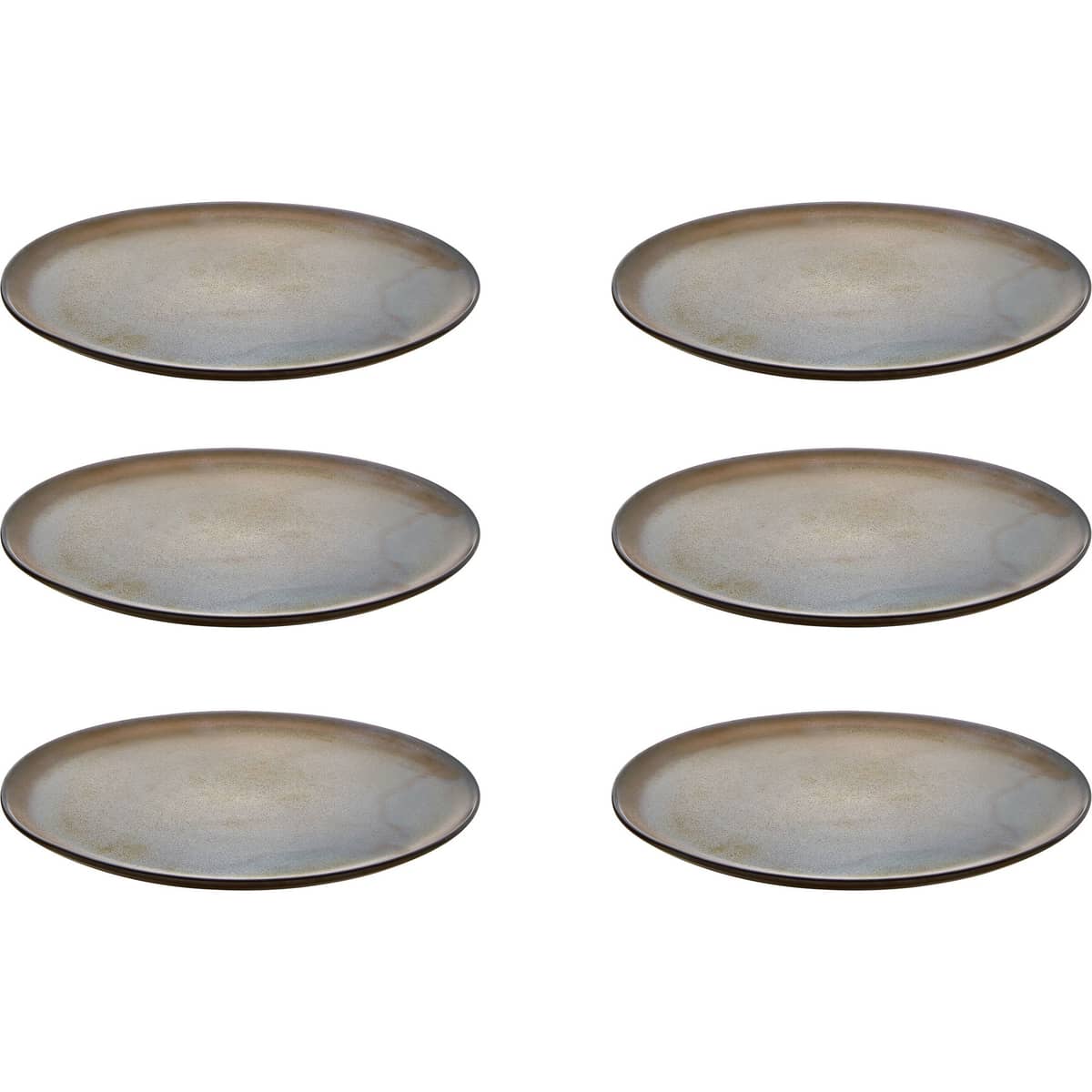 RAW Desserttallerken 6 stk, Metallic Brown