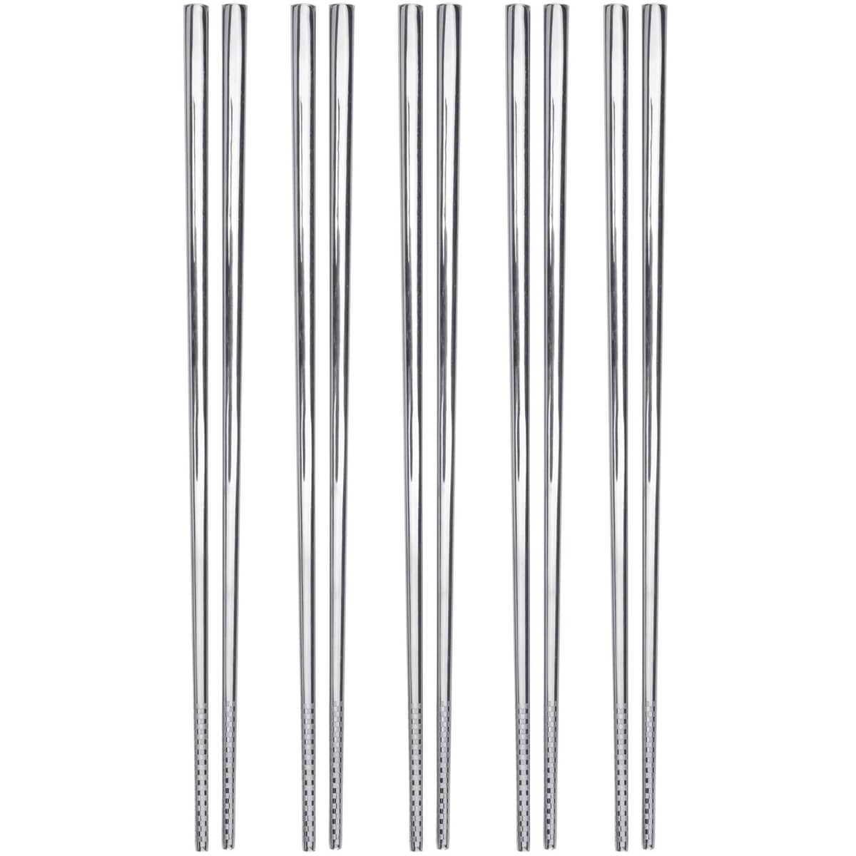 Akio spisepinde 5 par, rustfrit stål