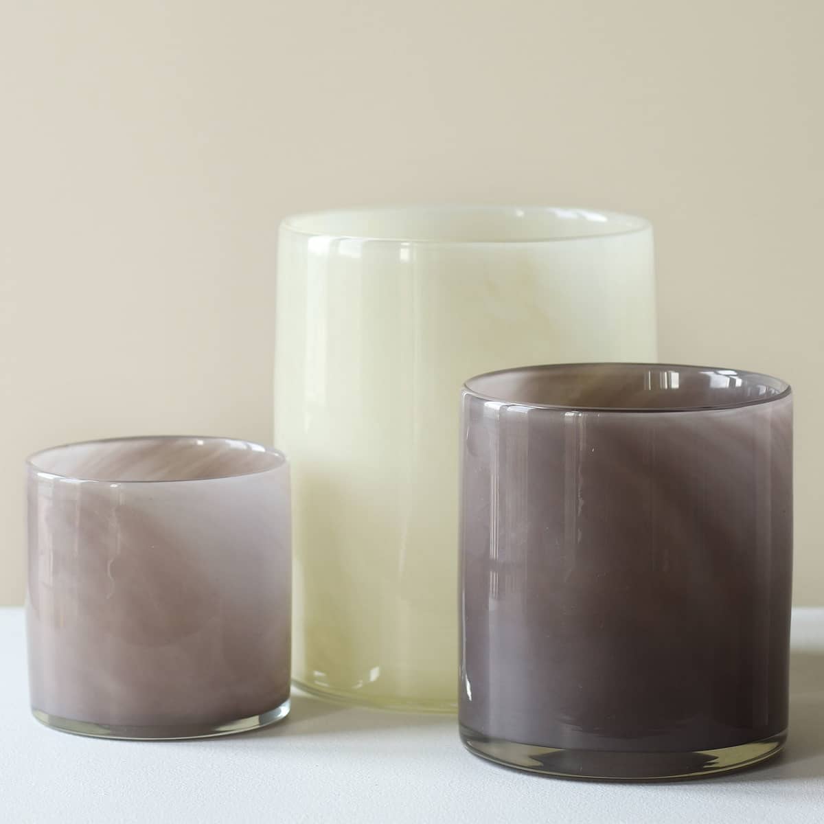 Lyric telysholdere, 3 stk, purple/grey/linen