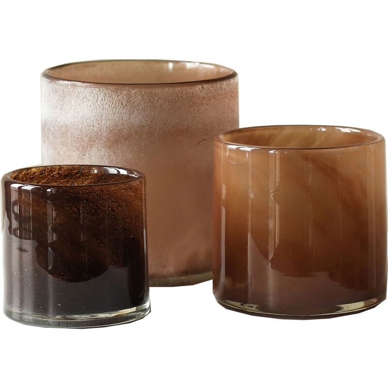 Lyric & Frost fyrfadsstager, brun, 3 stk.