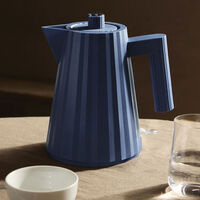 Plissé elektrisk vattenkokare 1 liter, blå