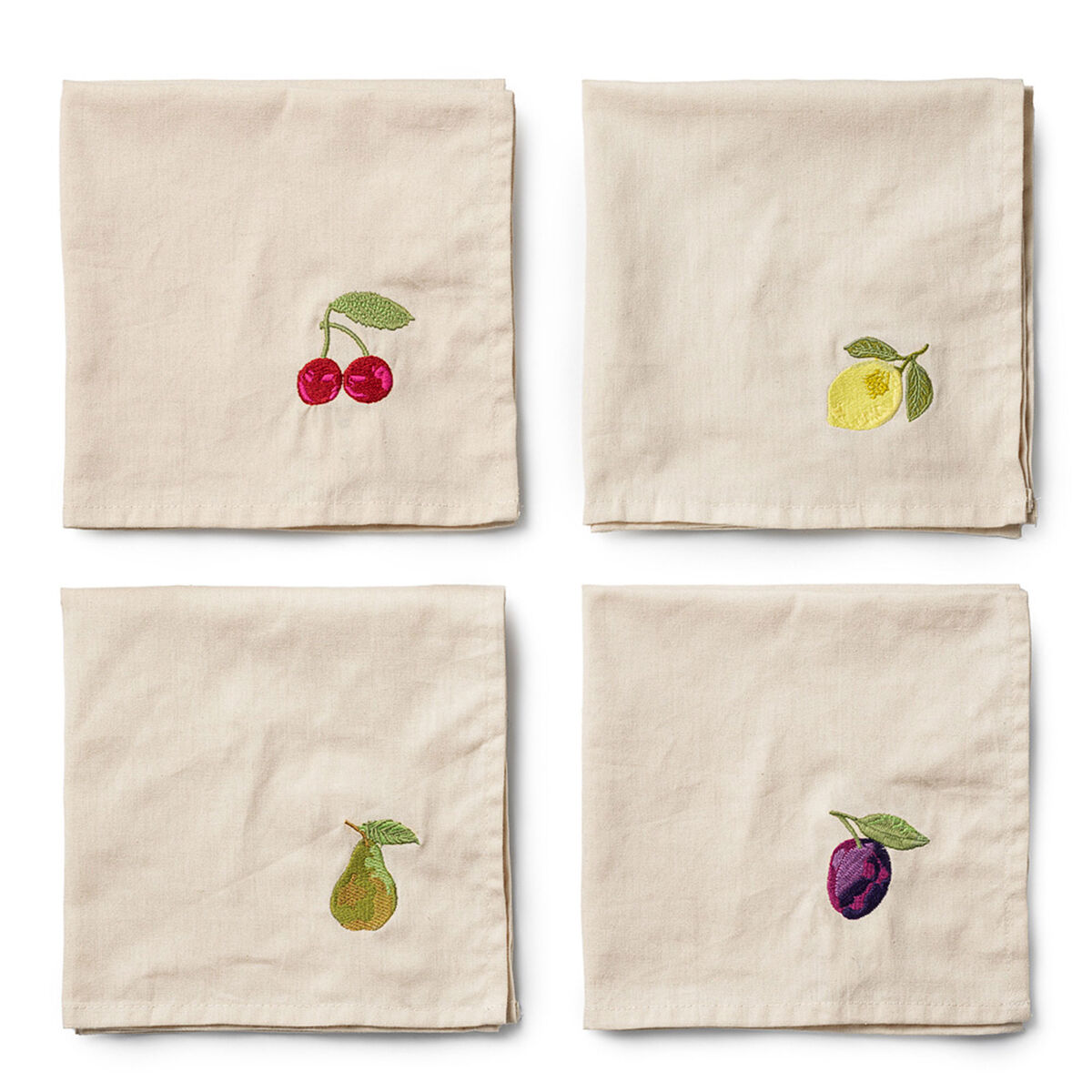 Midnatt Lautasliinat Tutti Frutti Beige 40x40 cm 4 kpl