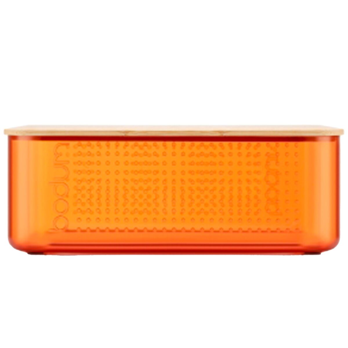 Brödlåda med bambulock liten, orange