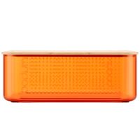Brödlåda med bambulock liten, orange
