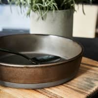 RAW dyb tallerken, metallic brown, 6 stk.