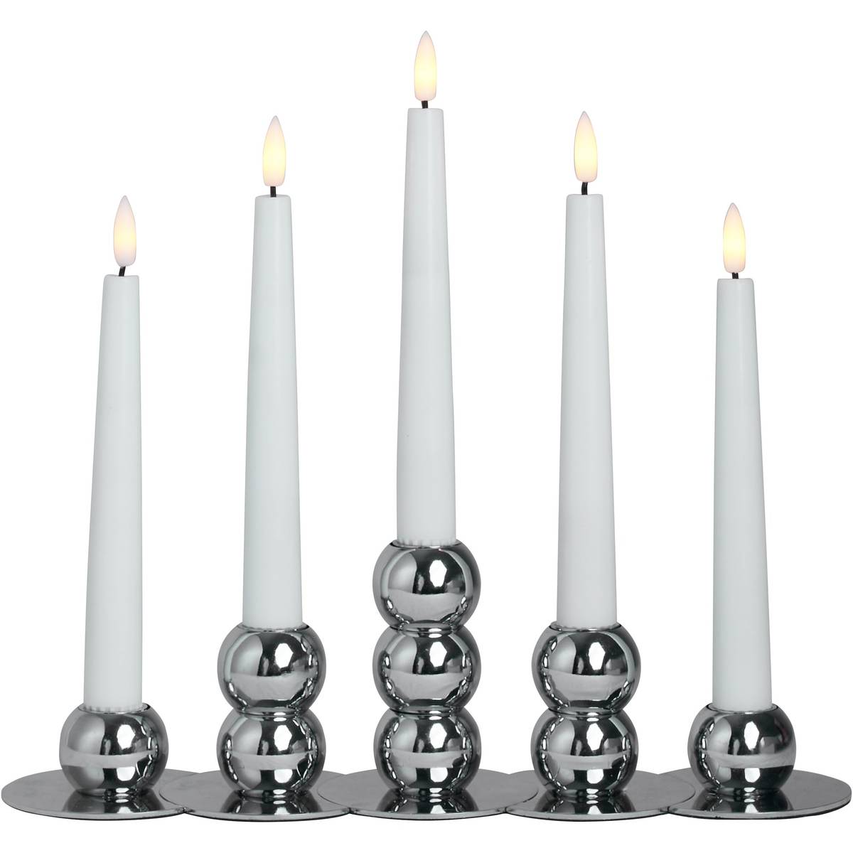 Lykke LED adventtikynttelikkö, kromi